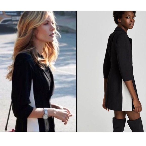 Zara Blazer Dress with Stripe Detail - Size L - Picture 6 of 16